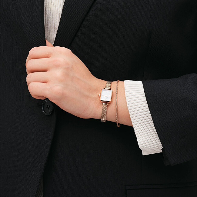 Daniel Wellington Módní bronzový náramek z oceli Melrose Perfect Pair DW0040067