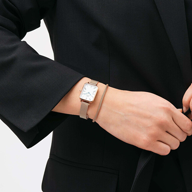 Daniel Wellington Módní bronzový náramek z oceli Mesh Perfect Pair DW0040068