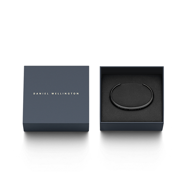 Daniel Wellington Módní pevný černý náramek Classic DW0040000
