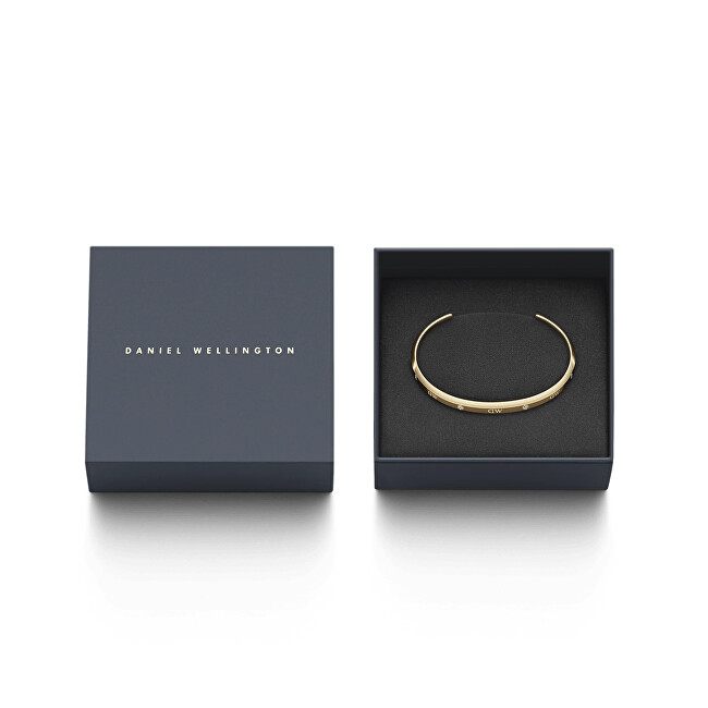 Daniel Wellington Módní pevný pozlacený náramek Classic Lumine DW004005