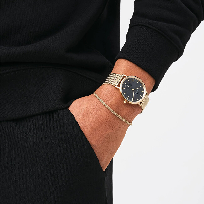 Daniel Wellington Módní pozlacený náramek z oceli Mesh Perfect Pair DW0040068
