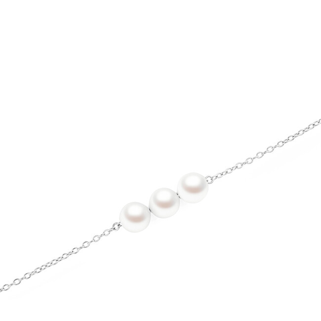 Daniel Wellington Elegantní náramek se Swarovski perlami Pearl Trio DW00402103 bílá, perleťová, stříbrná