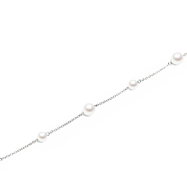 Daniel Wellington Ocelový náramek s perlami Swarovski Pearl Step DW00402106 bílá, perleťová, stříbrná