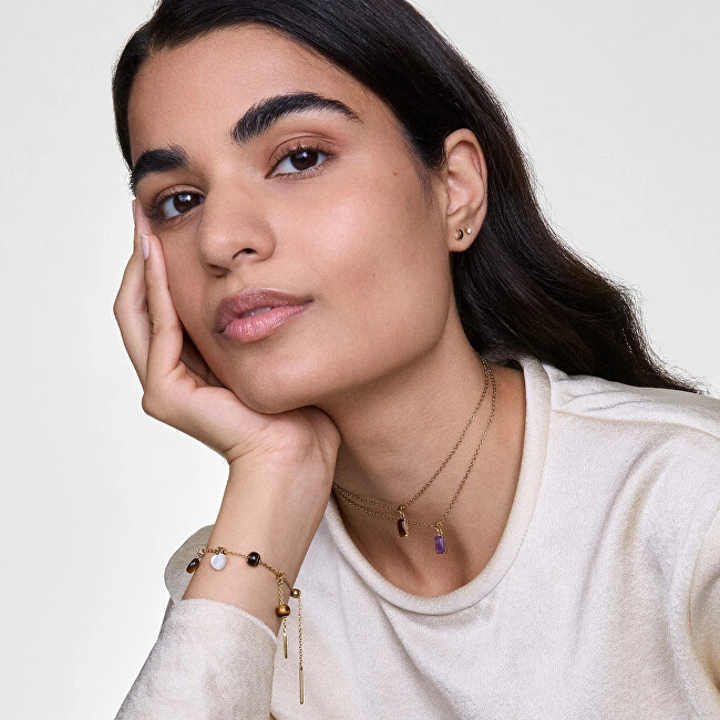 Daniel Wellington Okouzlující bronzový přívěsek s perletí Mother of Pearl DW00401466