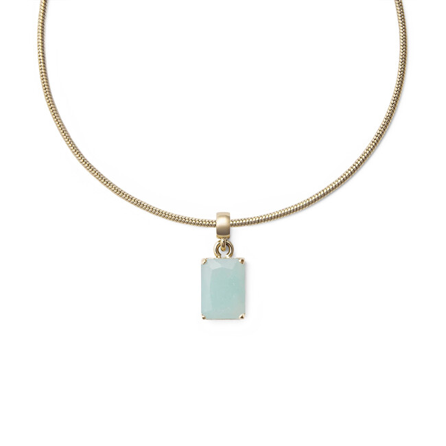 Daniel Wellington Okouzlující pozlacený přívěsek s amazonitem Charms DW00401473