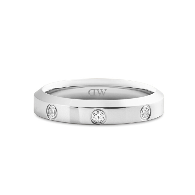 Daniel Wellington Originální ocelový prsten s kubickými zirkony Classic Lumine DW0040172