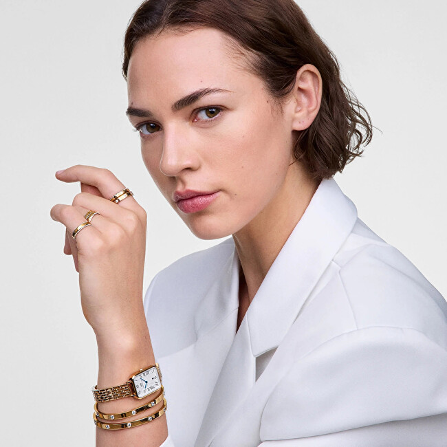 Daniel Wellington Originální pozlacený prsten s kubickými zirkony Classic Lumine DW0040171