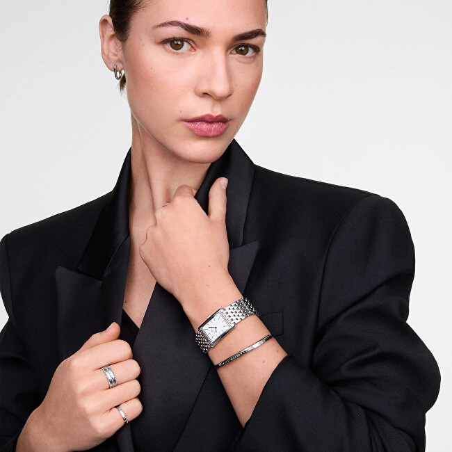 Daniel Wellington Oslnivý ocelový prsten s kubickými zirkony Classic Aura DW004015
