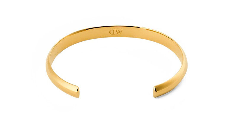 Daniel Wellington Pevný otevřený náramek z pozlacené oceli Arch DW0040194