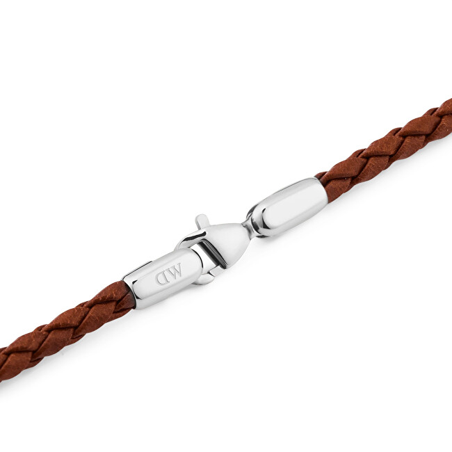 Daniel Wellington Pletený hnědý kožený náramek St Mawes Daniel DW0040174