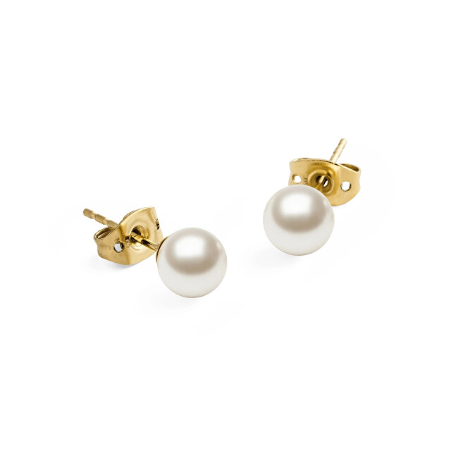 Daniel Wellington Pozlacené náušnice s perlou Swarovski Pearl DW00401955