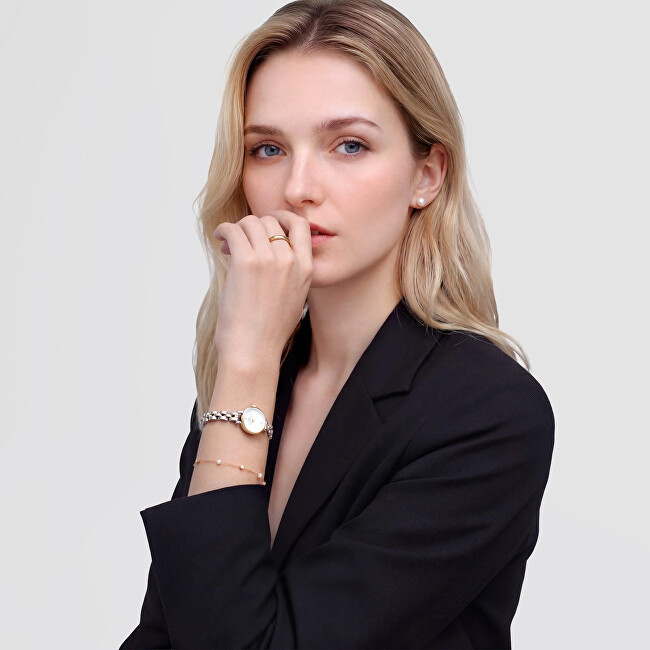 Daniel Wellington Pozlacené náušnice s perlou Swarovski Pearl DW00401955