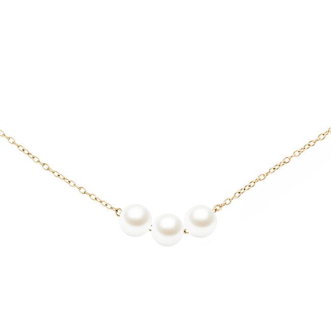 Daniel Wellington Pozlátený náhrdelník so Swarovski perlami Pearl Trio DW00402110