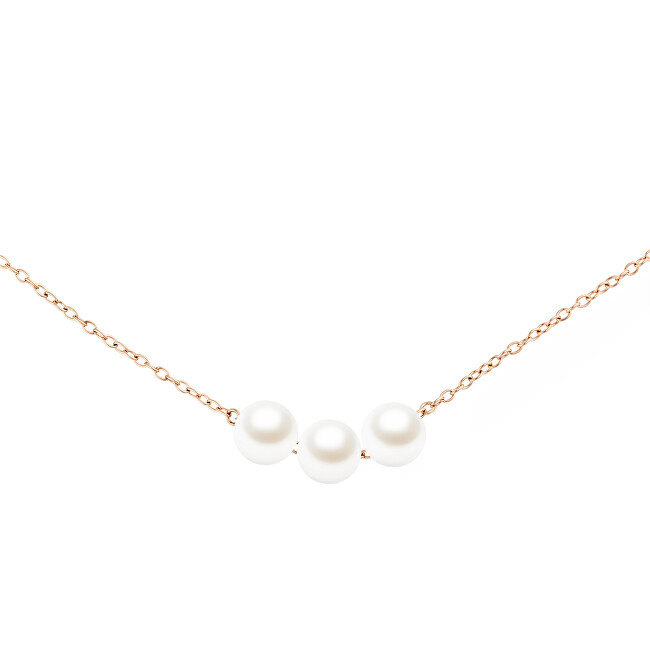 Daniel Wellington Pozlátený náhrdelník so Swarovski perlami Pearl Trio DW00402111