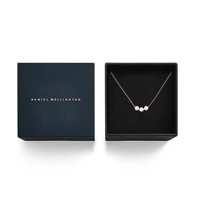 Daniel Wellington Pozlátený náhrdelník so Swarovski perlami Pearl Trio DW00402111