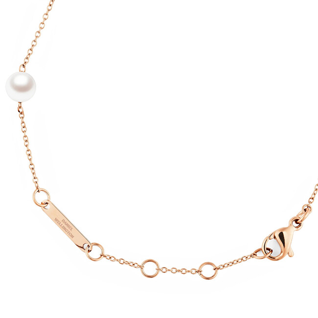 Daniel Wellington Pozlátený náramok s perlami Swarovski Pearl Step DW00402108