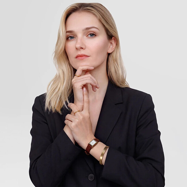 Daniel Wellington Pozlacený unisex prsten z oceli Arch DW0040190