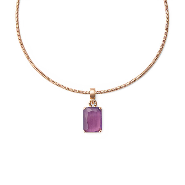 Daniel Wellington Překrásný pozlacený přívěsek s ametystem Charms DW00401470