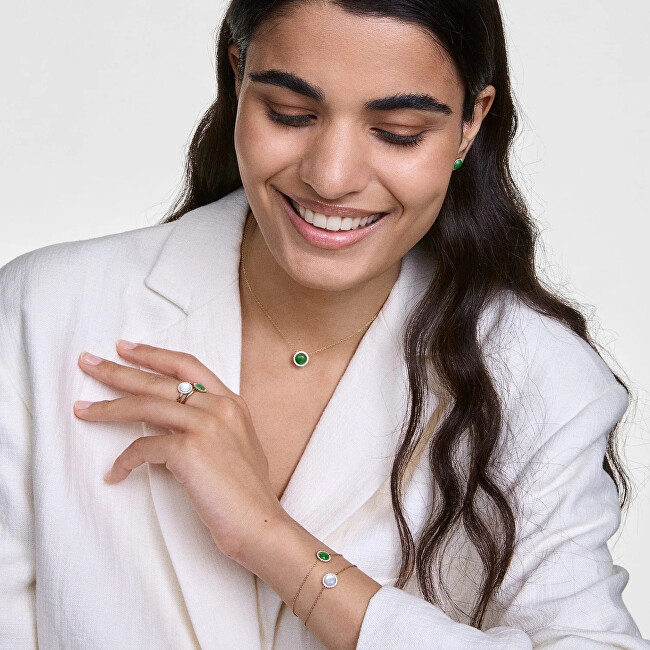 Daniel Wellington Půvabný náramek s perletí a krystaly Audrey  DW00401423