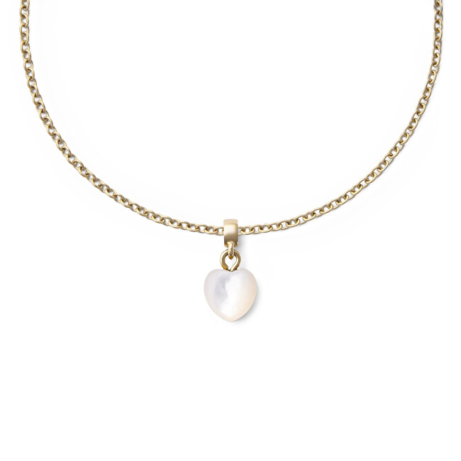 Daniel Wellington Romantický pozlacený přívěsek s perletí Mother of Pearl DW00401479