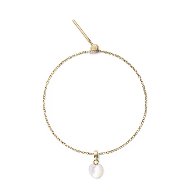 Daniel Wellington Romantický pozlacený přívěsek s perletí Mother of Pearl DW00401479