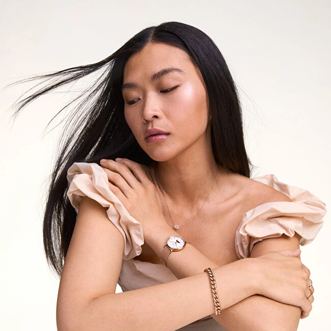 Daniel Wellington Stylový pozlacený náhrdelník znamení Rak Crystal Zodiac DW00400922
