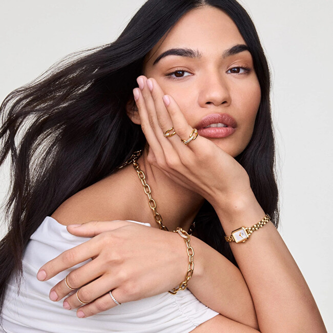 Daniel Wellington Třpytivý pozlacený prsten s kubickými zirkony Mirelle DW0040157