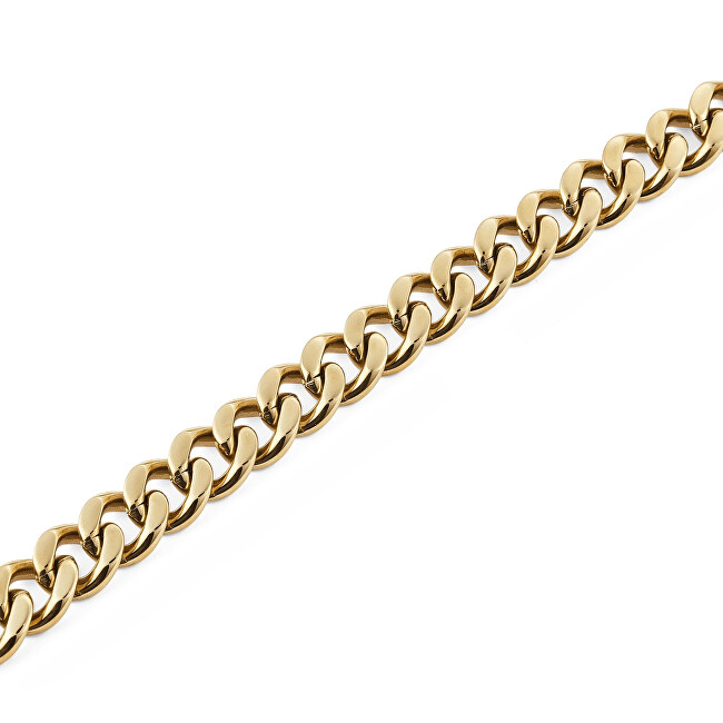 Daniel Wellington Výrazný pozlátený náhrdelník pre mužov Ellipse Cuban Chain DW00401668 zlatá