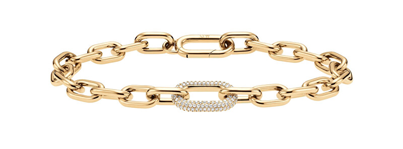 Daniel Wellington Luxusní pozlacený náramek s krystaly Crystal Link DW00400572