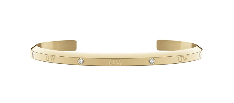 Daniel Wellington Módní pevný pozlacený náramek Classic Lumine DW004005