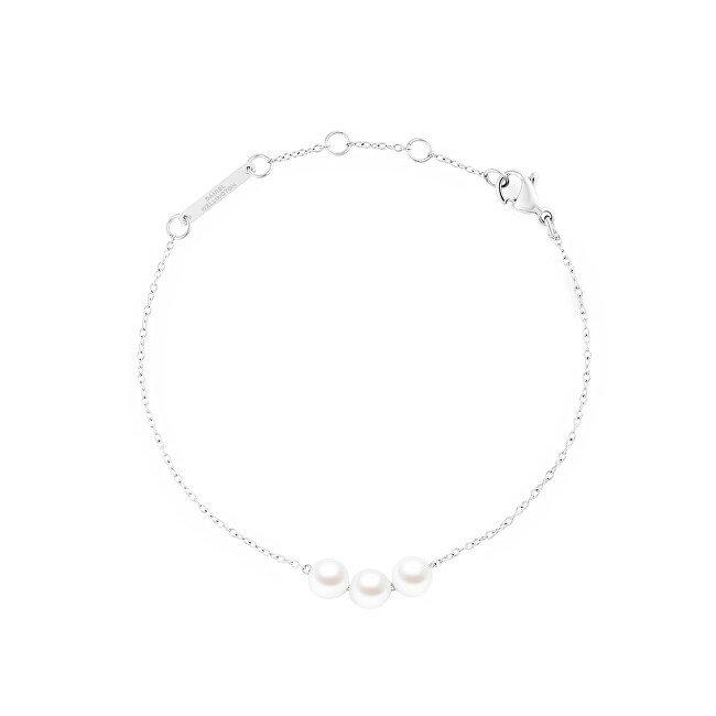 Daniel Wellington Elegantní náramek se Swarovski perlami Pearl Trio DW00402103 bílá, perleťová, stříbrná