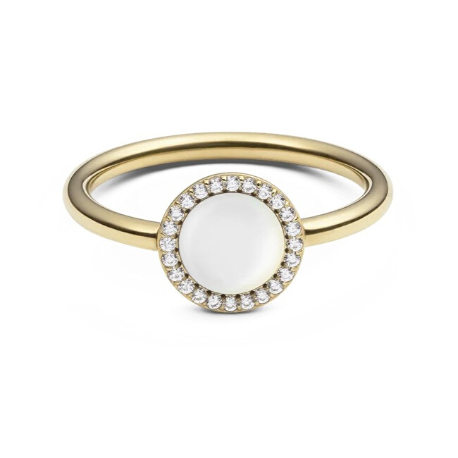 Daniel Wellington Pozlacený prsten s perletí a krystaly Audrey DW0040129