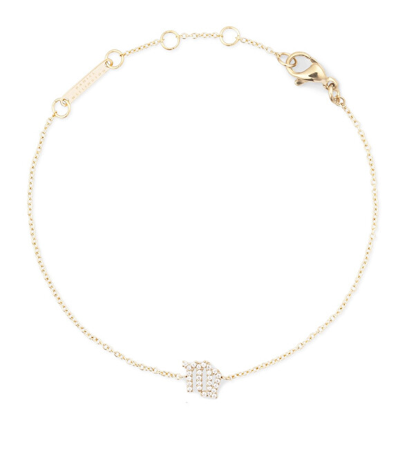 Daniel Wellington Pozlacený řetízkový náramek znamení Panna Crystal Zodiac DW00400912
