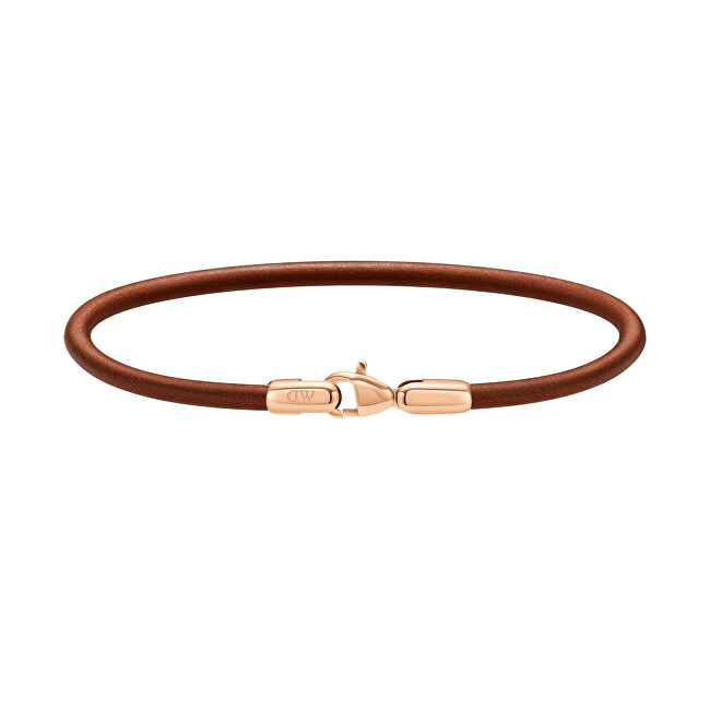 Daniel Wellington Slušivý hnědý kožený náramek St Mawes Perfect Pair DW9980051