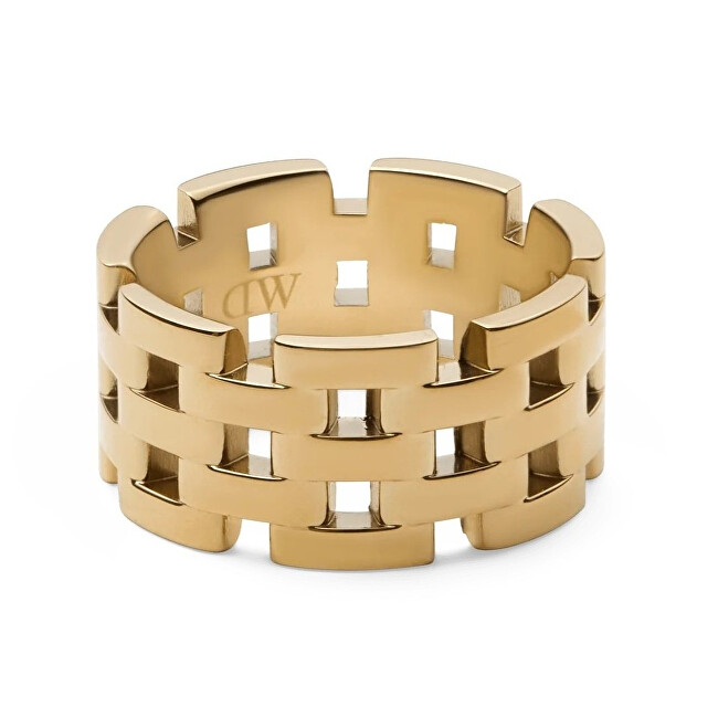 Daniel Wellington Úchvatný pozlacený prsten z oceli 5-Link DW0040100