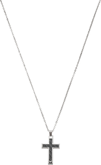 Emporio Armani Pánský ocelový náhrdelník Kříž EGS1705040