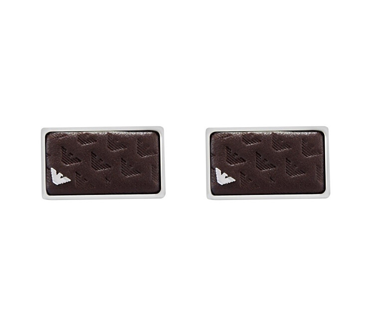 Emporio Armani Elegantné manžetové gombíky EGS3250040 hnedá, strieborná