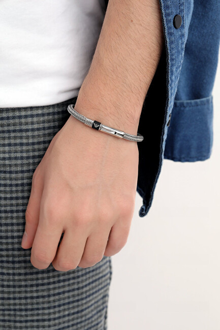 Emporio Armani Elegantný oceľový náramok pre mužov EGS1623040 19 cm