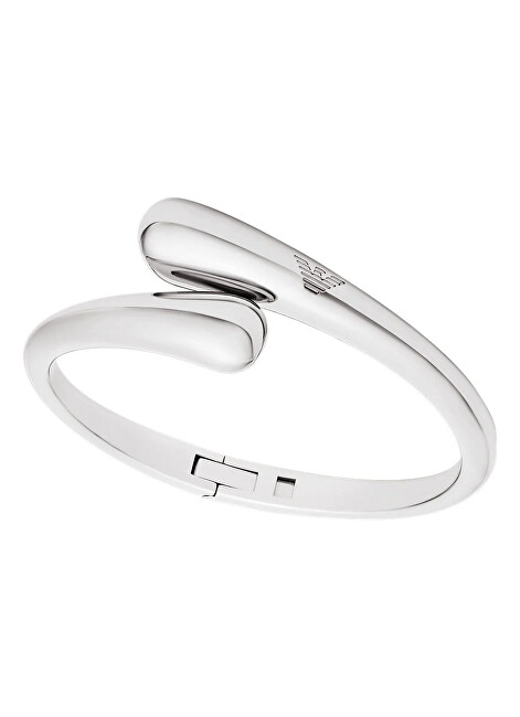 Emporio Armani Luxusný pevný náramok z mosadze EGS3340040 strieborná