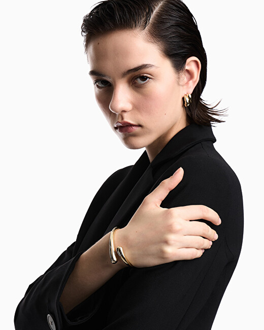 Emporio Armani Luxusní pevný pozlacený náramek EGS3337710