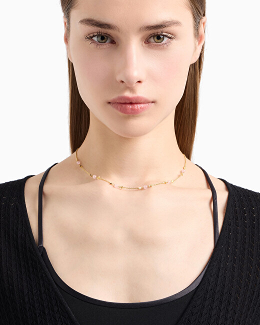 Emporio Armani Módní pozlacený náhrdelník s křemenem EGS3200710