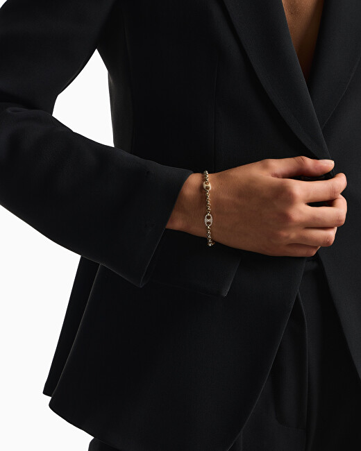 Emporio Armani Okouzlující pozlacený náramek se zirkony EGS3270710
