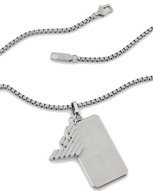 Emporio Armani Pánský náhrdelník z oceli Eagle Logo EGS3167040