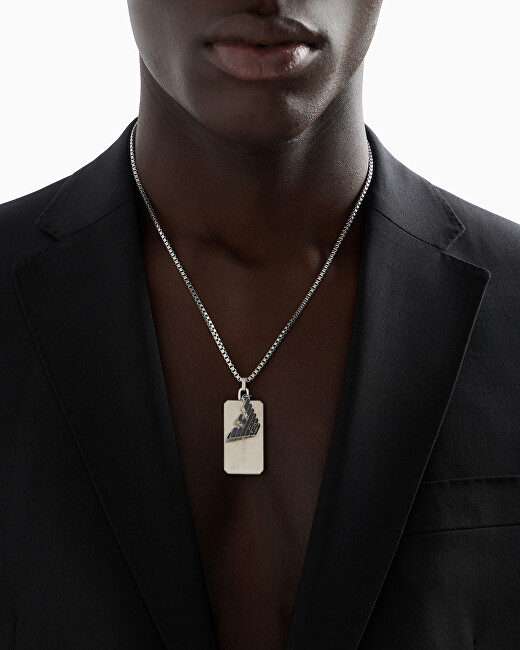 Emporio Armani Pánský náhrdelník z oceli Eagle Logo EGS3167040
