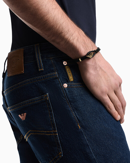Emporio Armani Kožený náramek pro muže EGS3322060
