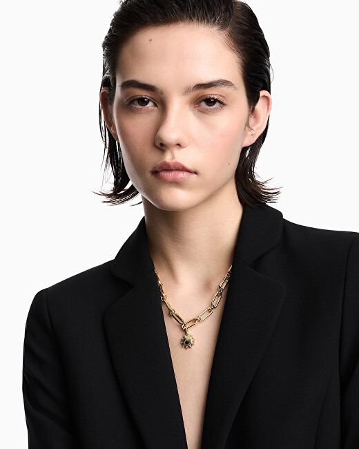 Emporio Armani Pozlacený přívěsek slunce se zirkony Charm EGS3359710
