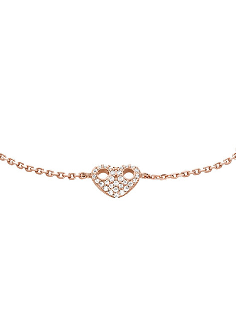Emporio Armani Romantický pozlacený náramek se zirkony EG3649221