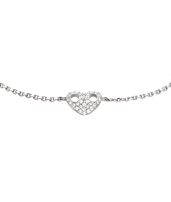 Emporio Armani Romantický stříbrný náramek se zirkony EG3647040 čirá, stříbrná