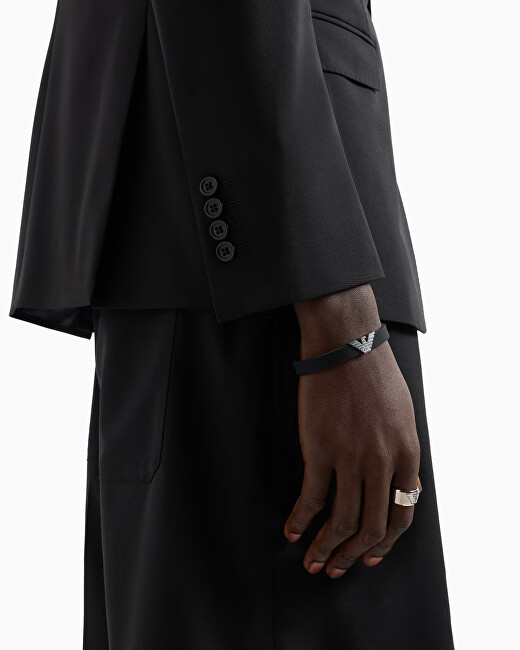 Emporio Armani Stylový pánský náramek Eagle Logo EGS3168040