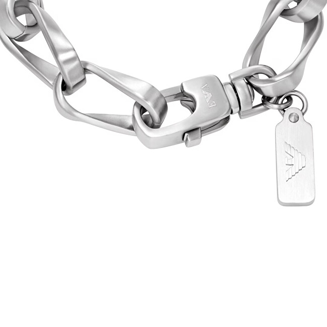 Emporio Armani Výrazný pánský náramek z oceli EGS3302040 stříbrná